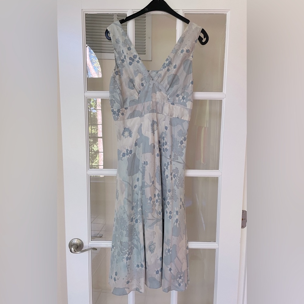 100% Silk Watercolor Dress by Jigsaw London-- US Size 4-6 (UK size 10).Like new.